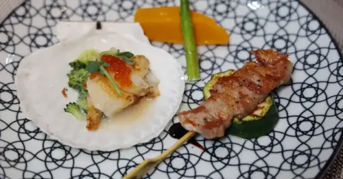 桃園青埔必吃海童鐵板料亭！高CP值無菜單料理，頂級海陸饗宴。