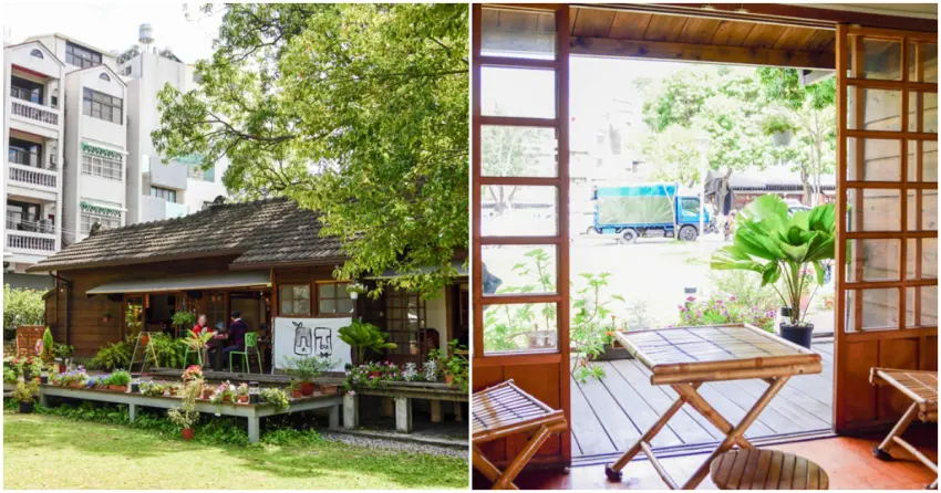 ▲隱身於雲中街生活聚落的「凹凸咖啡館」，讓人在綠意環繞下享受悠閒午茶，度過一段奢侈愉快的靜謐時光。