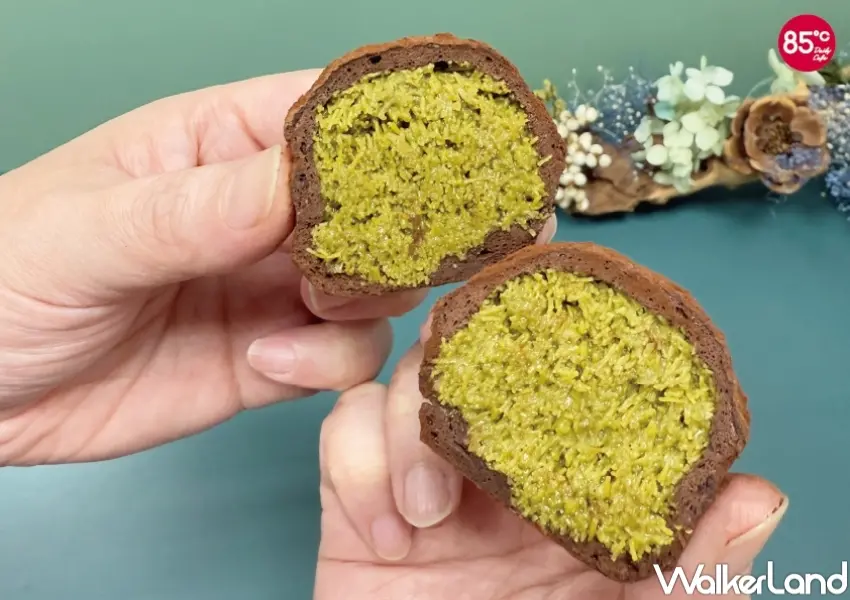 ▲85度C推出杜拜巧克力Q餅，濃郁可可結合開心果醬，打造外Q內酥口感。