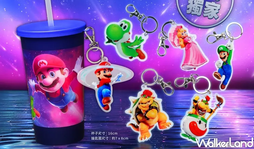 ▲威秀影城超級瑪利歐銀河電影版周邊3/20開放預購、3/27取貨，可透過線上或影城櫃檯預購入手。