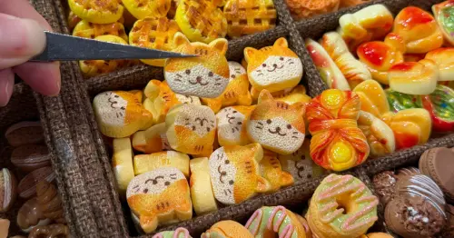 三創迷你食物市集！免費逛小物市集迷你食物任你選，40元收超萌貓咪麵包。