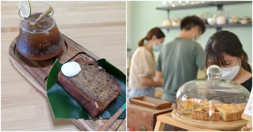 ▲「眺港」的人氣甜點布朗尼，口感濕潤香氣濃郁卻不甜膩，再來杯漢方創意咖啡，療癒又具記憶點。