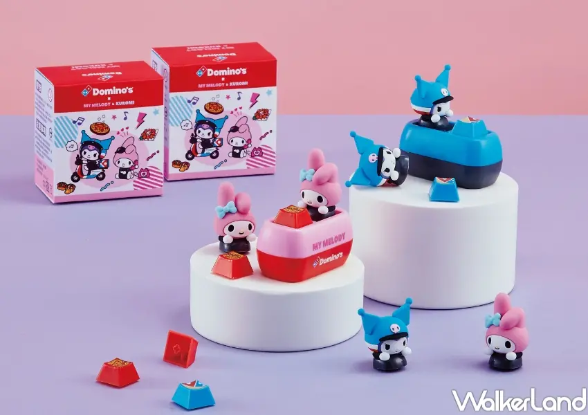▲達美樂聯名美樂蒂與酷洛米推出限定披薩盒與萌力滿點鍵帽盲盒，兩大角色化身披薩職人與外送員造型登場。