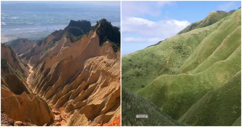 ▲「火炎山」與「抹茶山」皆為近年IG爆紅的打卡景點,雖然路線較有挑戰性,但壯闊地形與療癒山景,讓人一走就愛上。