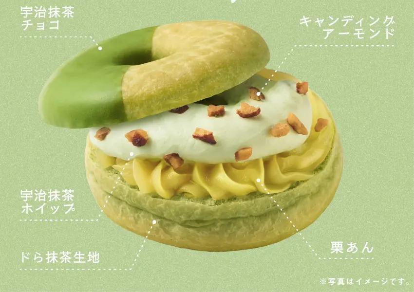 ▲抹茶控暴動！Mister Donut x 祇園辻利 5款宇治抹茶甜甜圈，日本限定必吃。