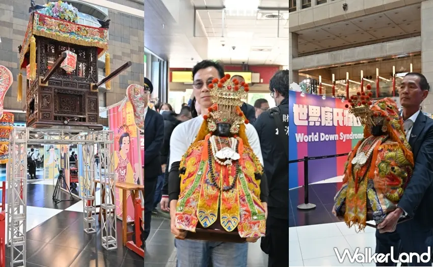 ▲唐氏症基金會董事長林正俠恭迎媽祖駐駕，期待透過媽祖慈悲的精神，呼籲社會各界共同打造接納且包容的社會。 圖／唐氏症基金會提供；窩客島整理