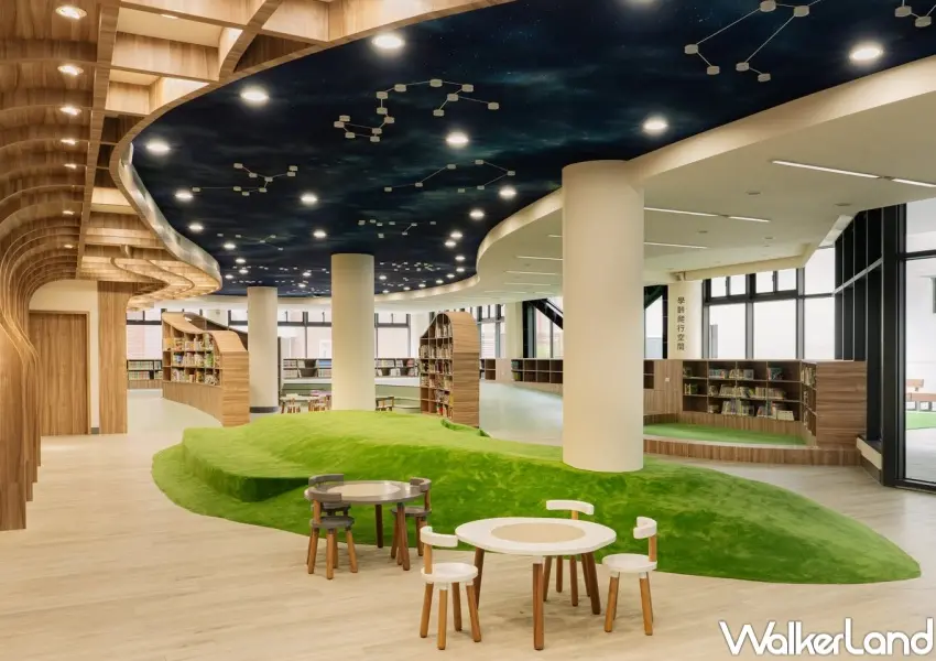 ▲台東縣立圖書館為親子、青少年、樂齡族等不同年齡層，打造專屬閱讀區。