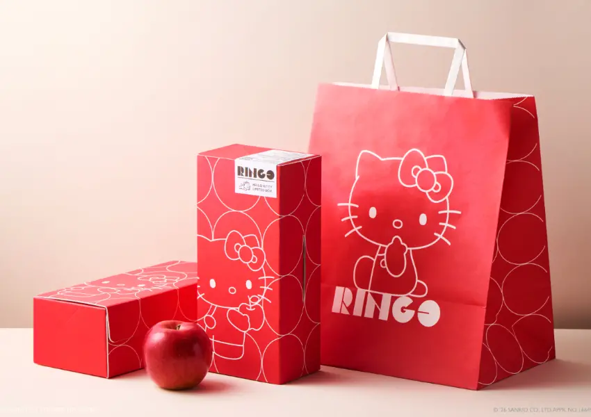 ▲日本人氣蘋果派專門店 RINGO 迎來 10 週年，攜手 Sanrio 旗下超人氣角色 Hello Kitty 推出限定聯名（RINGO 提供）