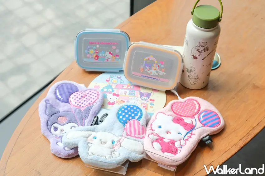 ▲統一時代百貨台北店美人節主打三麗鷗周邊，包含行李箱與浴巾等實用小物同步登場。（攝影：張人尹）