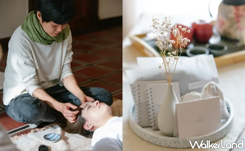 ▲旅人將在專屬場域開啟深度的心流體驗，透過梳式按摩與身體展開對話。圖／花蓮理想大地渡假飯店提供；窩客島整理
