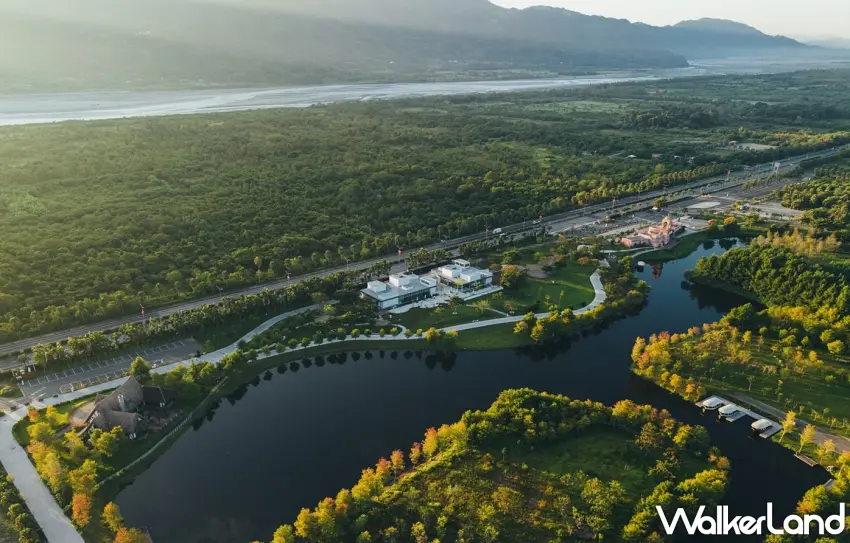 ▲依傍湧泉復育而成的「豐之谷」萬坪綠地，提供窯烤麵包等多元生態體驗。圖／花蓮理想大地渡假飯店提供；窩客島整理