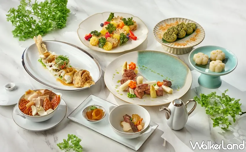 ▲台北六福萬怡「粵亮廣式料理」於4月1日推出「春饗季」限定料理，揉合旬味食材與精湛粵式工藝，打造豐富的感官饗宴。圖／六福旅遊集團提供；窩客島整理