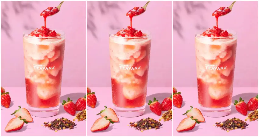 ▲這款冰沙同時使用兩種人氣茶葉。其一是帶有輕柔桃子香氣、搭配檸檬馬鞭草與洋甘菊尾韻的Peach Tranquility。