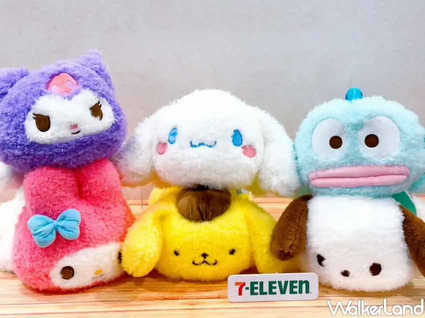 ▲7-11兒童節預購推出三麗鷗水果系列盲盒與雲朵趴姿玩偶，粉絲可依喜好挑選不同造型收藏。