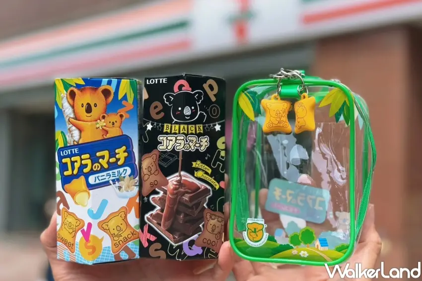 ▲7-11同步推出大耳狗絨毛收納包與樂天小熊娃包等贈品活動，粉絲購買指定零食即可入手角色周邊。