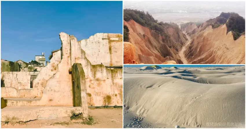 ▲「火炎山」、「沙美摩洛哥」與「頂頭額沙洲」,以風蝕地貌、沙丘紋理勾勒出濃厚的荒涼異國感,宛若一秒走入異域場景。