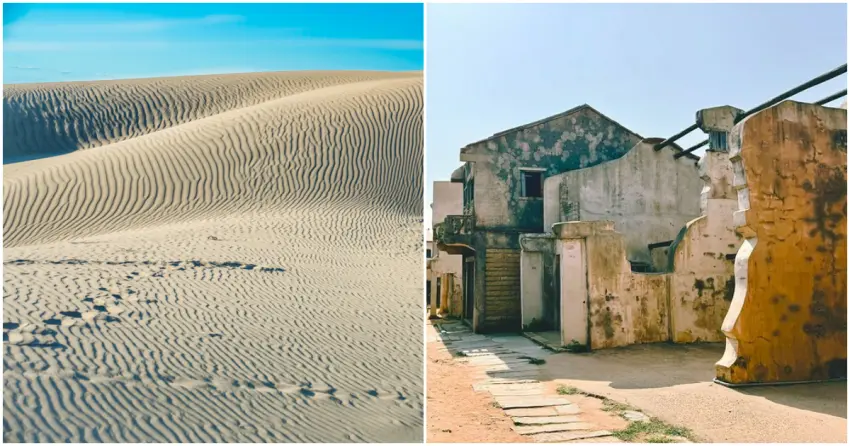 ▲台版撒哈拉沙漠、摩洛哥場景在台灣也能拍得到!沙丘紋理、斑駁建築的荒涼異域感,是台灣少見的獨特景色。