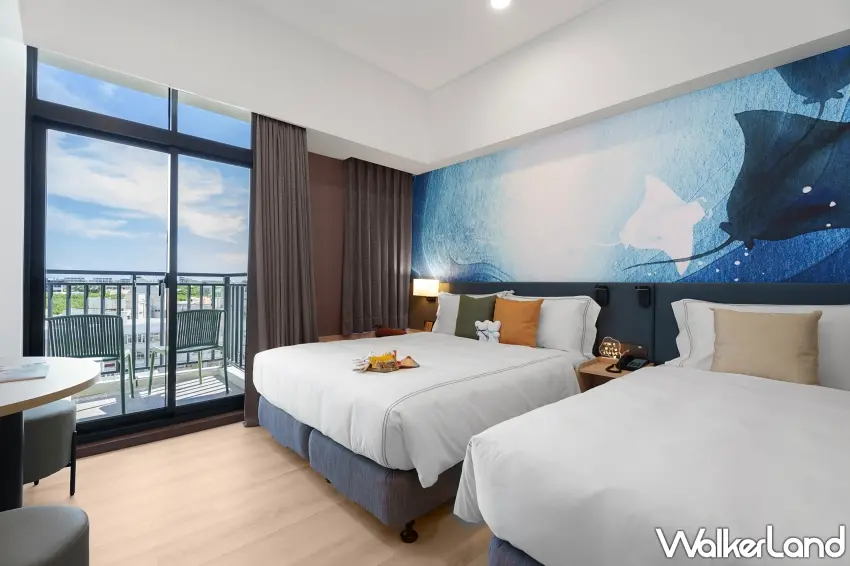 ▲「福容徠旅澎湖」針對夏季盛事推出「三天兩夜菊島恣意遊」專案，雙人入住閱旅客房僅需7,000元起，打造超值海島假期。  圖／福容徠旅澎湖提供；窩客島整理