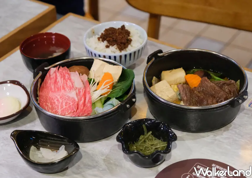 ▲一人份壽喜燒定食不到300元，是百貨美食街小資族最愛的道地日式鍋物首選。(攝影：鄭雅之)