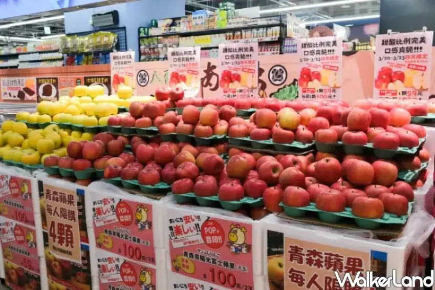 ▲日本超市LOPIA嚴選青森蘋果與豐富多樣的水果甜點，滿足大巨蛋商圈消費者對高品質水果的需求。(攝影：張人尹)