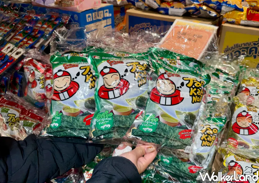 ▲小老闆海苔片口感極致酥脆，泰國展必買的超人氣零食，銅板價就能輕鬆帶回家。