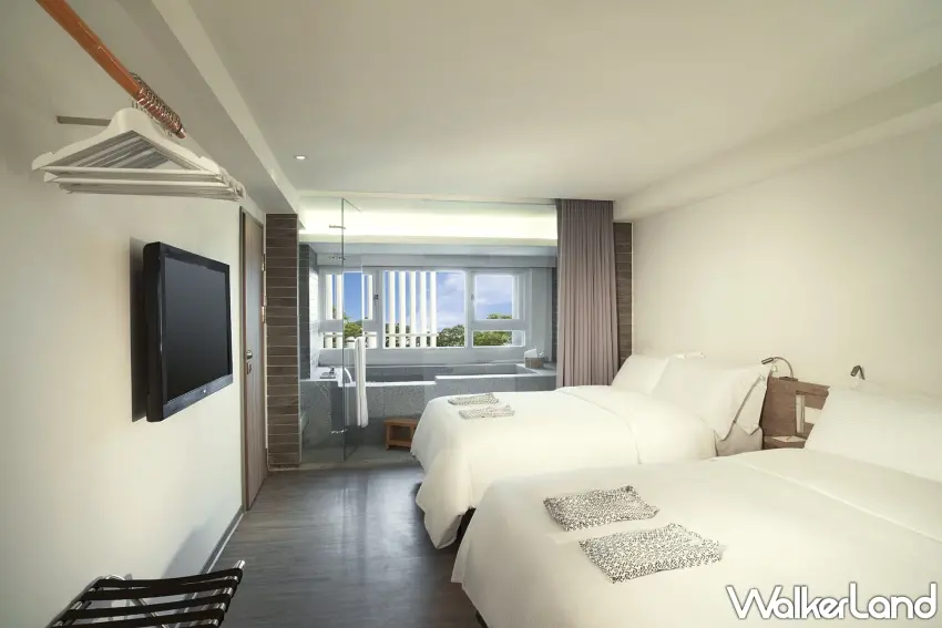 ▲捷絲旅宜蘭礁溪館滔洋式客房空間寬敞明亮，適合家庭旅客入住。圖／捷絲旅提供；窩客島編輯整理