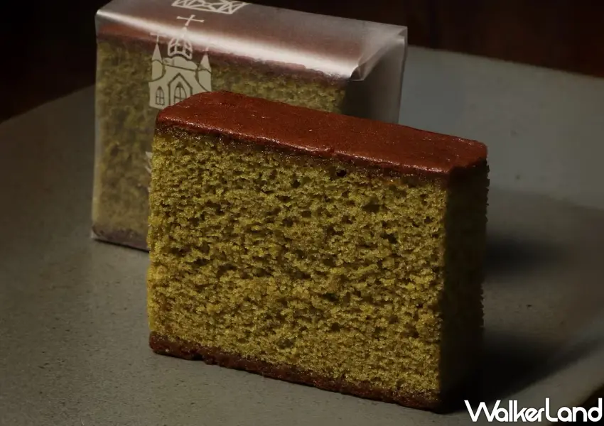 ▲抹茶長崎蛋糕散發清香茶韻，日式抹茶微苦風味與蛋糕甜潤完美平衡。