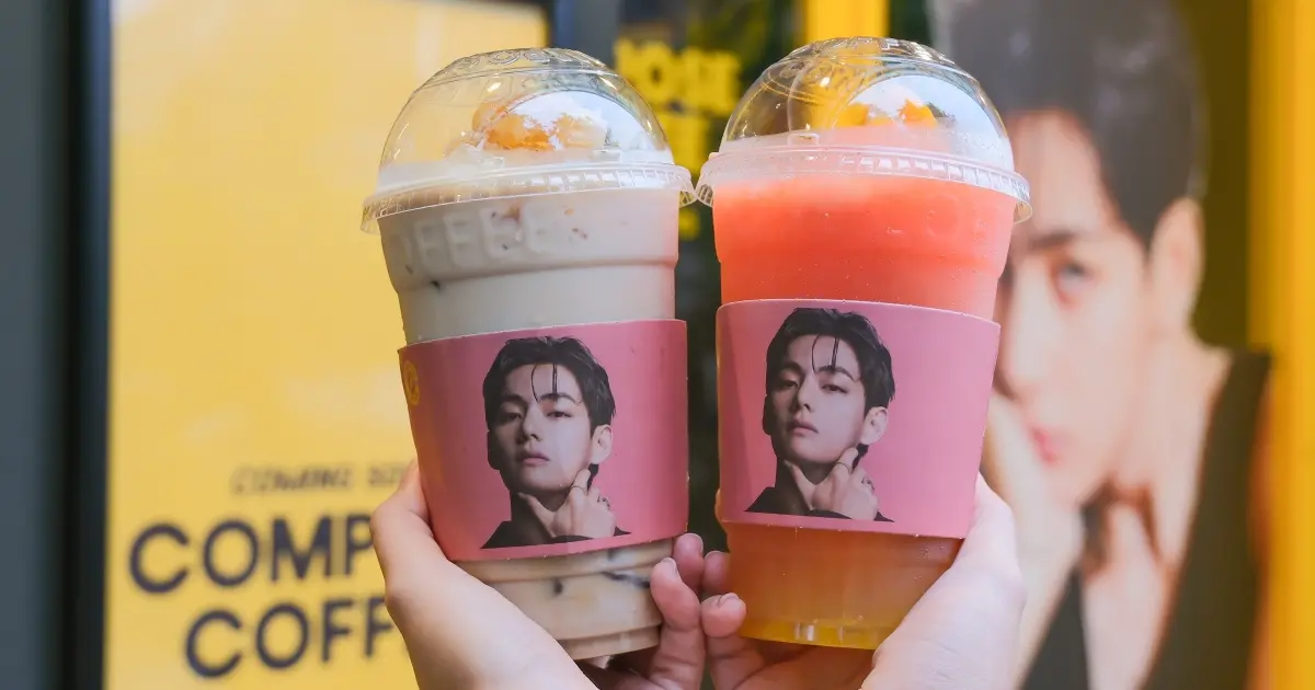 BTS鐵粉朝聖！韓國咖啡COMPOSE COFFEE插旗南京復興，金泰亨V特調 招牌冰美式45元就有。
