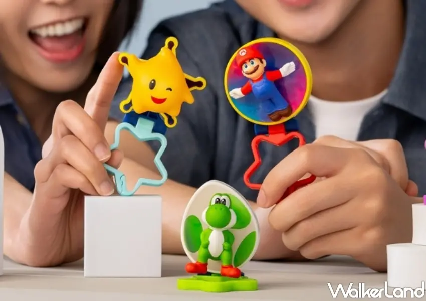 ▲麥當勞推出12款超級瑪利歐公仔，粉絲可透過套餐加價49元入手並挑款收藏。