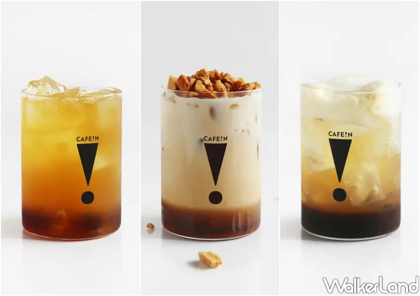 ▲CAFE!N人氣「KEWPIE丘比」聯名特調推薦，椪糖花生拿鐵、金桔氣泡咖啡要喝。