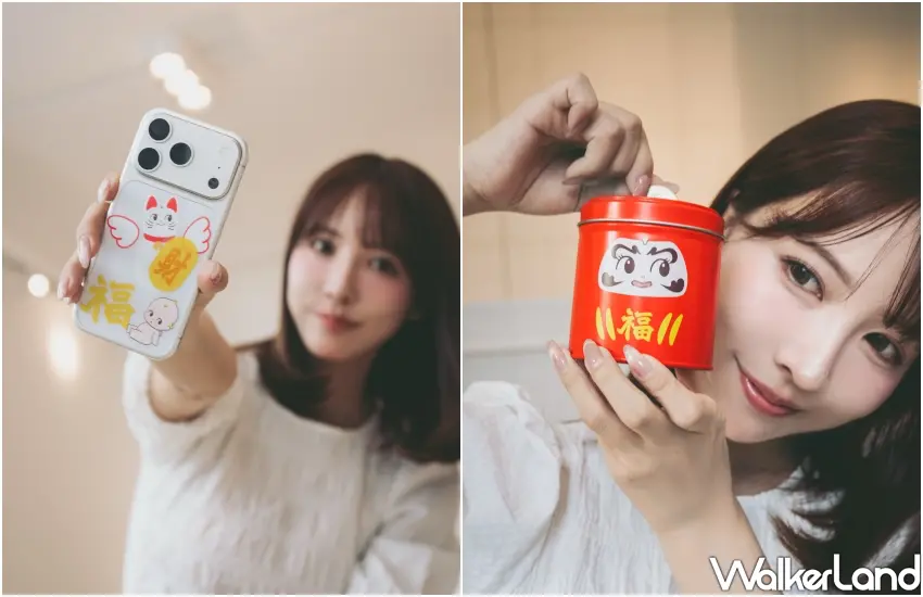 ▲啦啦隊女神「三上悠亞」推薦丘比聯名，「KEWPIE貼紙」裝飾手機、「達摩存錢筒」財源滾滾。