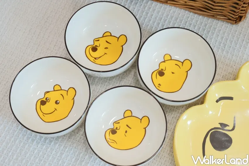 ▲7-ELEVEN推出小熊維尼陶瓷盤與陶瓷碗，以6種表情設計增添用餐互動感與日常療癒氛圍。（攝影：張人尹）