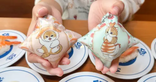 鯊魚貓貓在藏壽司！mofusand貓福珊迪限定扭蛋一次看，滿額贈貓福珊迪裝飾掛飾必收。