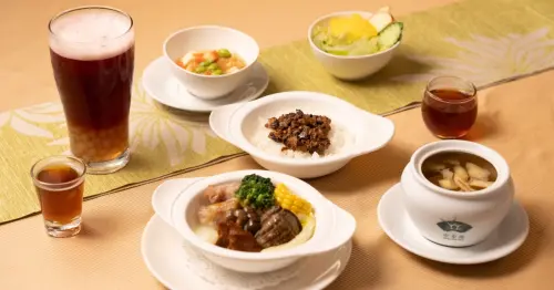 茶香料理開吃！喫茶趣包種茶西魯肉 茶料理新品登場，解膩喝爆山楂紫蘇梅晶凍飲。