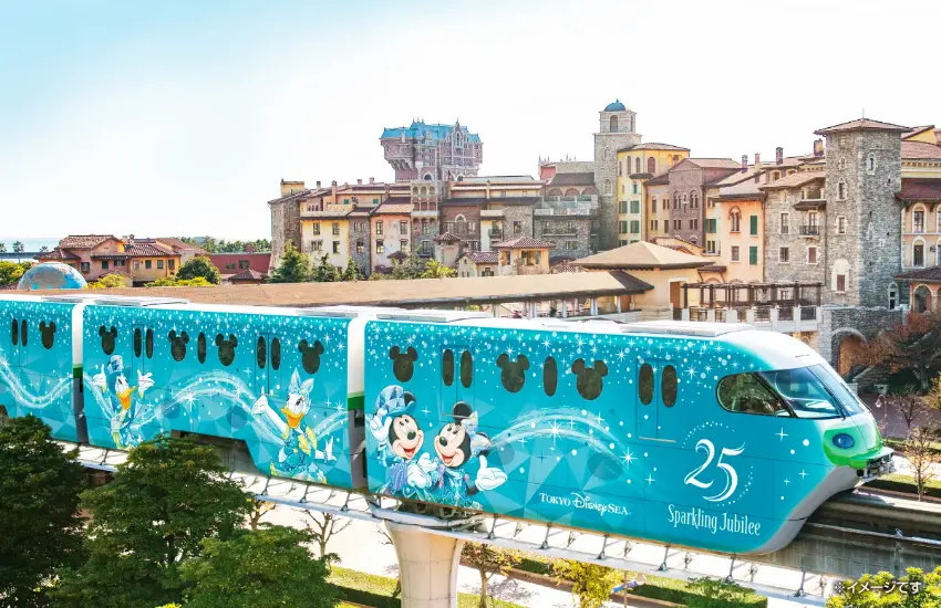 ▲東京海洋迪士尼25週年Sparkling Jubilee彩繪電車將於2026年4月15日開始運行。