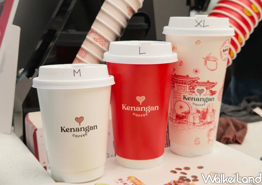 ▲提供三種不同容量的杯型選擇,簡約質感的紅白配色外杯。(攝影:鄭雅之)