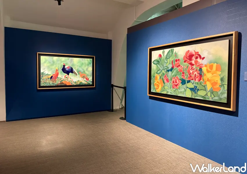 ▲歷史博物館范振金釉彩特展四大展區！近距離觀賞藝術家運用噴、灑、描、繪等多重技法。(攝影：鄭亦庭)