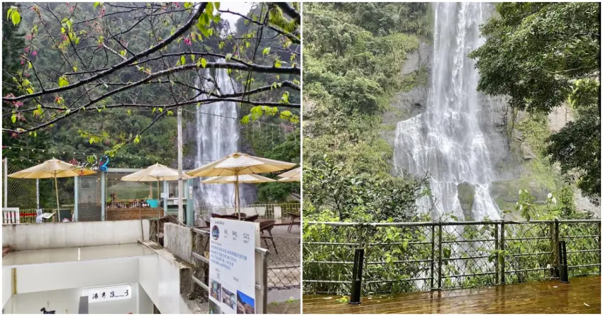 ▲「瀑布三號」位於烏來瀑布前方，能近距離欣賞水流傾瀉而下的壯觀景致。