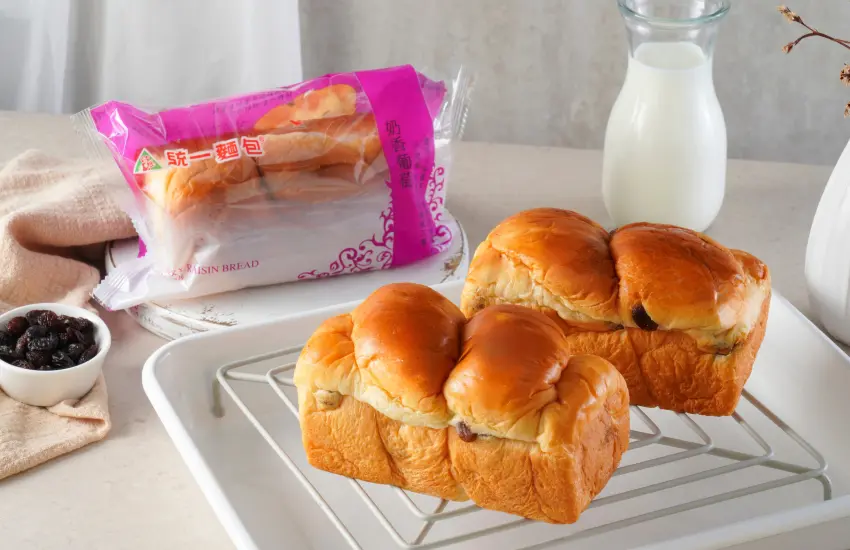 ▲「奶香葡萄」以柔軟麵包佐葡萄乾,鮮甜香氣越咀嚼越讓人回味無窮,是午後的療癒補給