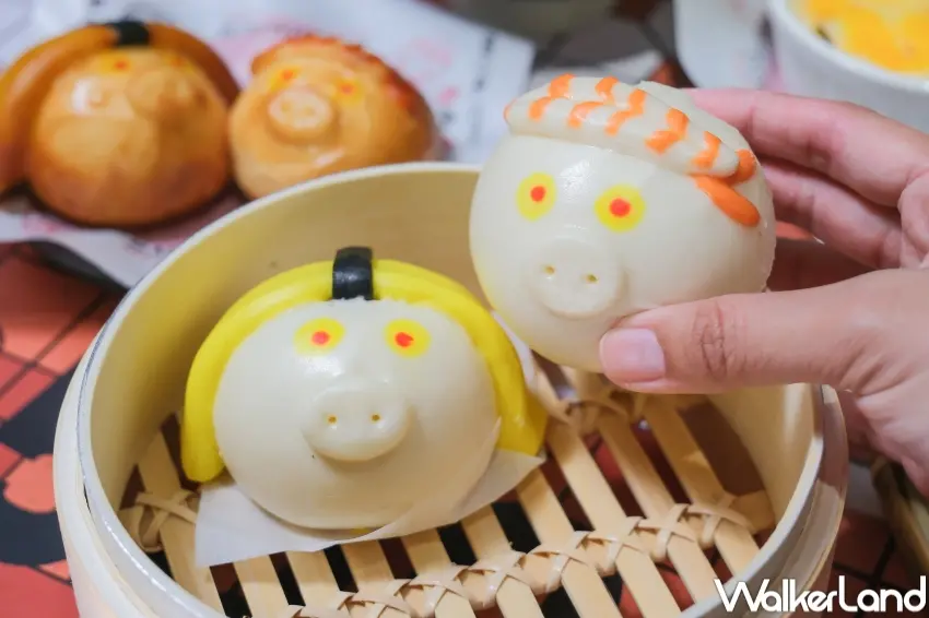 ▲點點心推出點爭鮮壽司豬仔包，將玉子燒與鮮蝦元素融入造型，提升整體可愛度與話題性。（攝影：張人尹）