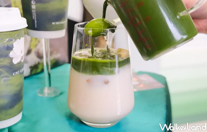 ▲UG濃抹系列結合三窨十五茉UG奶茶，打造抹茶與茉莉花香交織的風味體驗，讓UG粉絲喝到更細緻的層次變化。（攝影：張人尹）