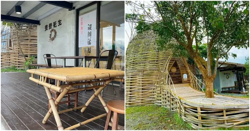 ▲「美好花生」佇立在寬闊田野之間，主打各式花生甜品、伴手禮，是鳳林必訪的文青甜點店。