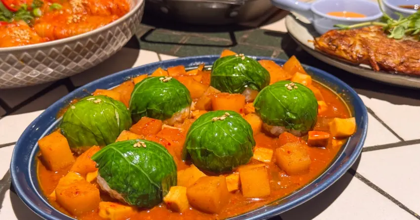 超夯韓式家庭料理！龜尾家復古老宅必拍，大醬小龜蛋 泡菜捲捲豬五花道地韓國家常菜。