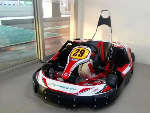 ▲刺激系高雄景點推薦！高雄鈴鹿賽道樂園等比縮小日本賽道，體驗專業級卡丁車競速的快感。(攝影：部落客 桃紅小姐的抖擻生活)