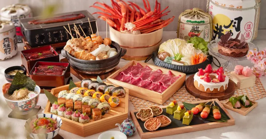台北吃到飽推薦！十二廚春日和食饗宴盛大展開，預訂平日午餐下午茶享四人同行一人免費優惠。