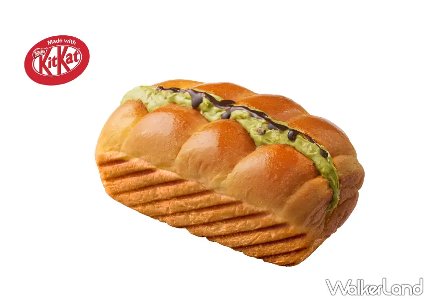 ▲杜拜開心果巧克力皇后奶油吐司，拉亞漢堡聯名KITKAT呈現酥脆層次。