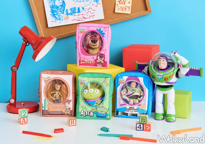 ▲玩具總動員玩具盒造型收納包一次蒐集胡迪、巴斯光年、三眼怪與熊抱哥四款經典角色。