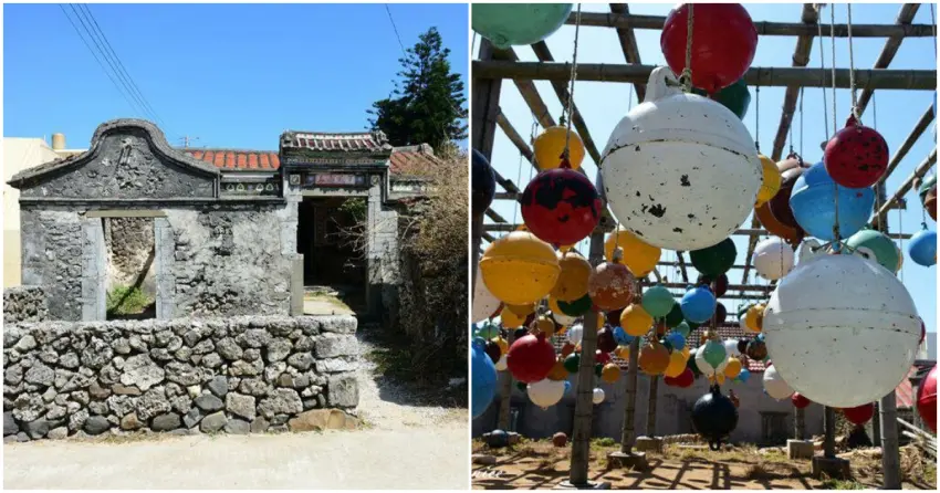 ▲漫步澎湖「南寮古厝」，咕咾石老宅各具風貌與故事，而繽紛漁具化身的藝術裝置，更是來訪澎湖不可錯過的吸睛打卡景點。