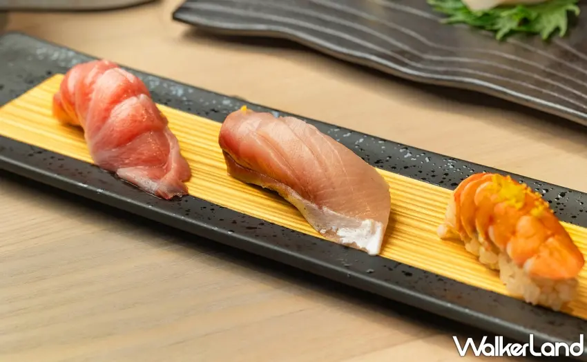 ▲西村料理長推出全新春季Omakase套餐，以精緻握壽司為核心，嚴選來自日本長崎、石川及台灣東港等地的頂級旬味，鮮美滋味滿溢。圖／高雄日航酒店提供；窩客島整理