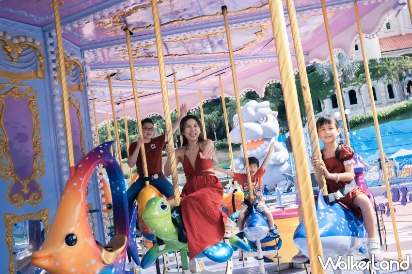 ▲旅客入住主題房專案可獲贈門票，暢玩海洋公園內豐富多樣的動感遊樂設施。圖／遠雄海洋公園提供；窩客島整理